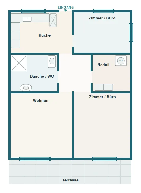 Appartement attractif de 3,5 pièces avec services bonacasa