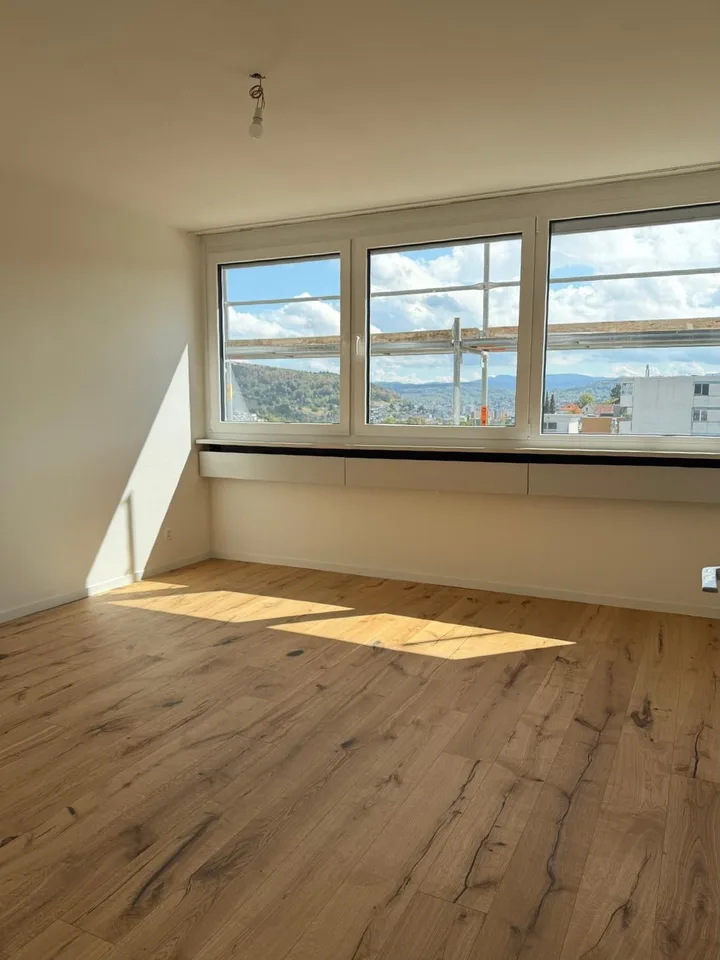 Neu sanierte 3.5-Zimmer-Wohnung mit schöner Aussicht