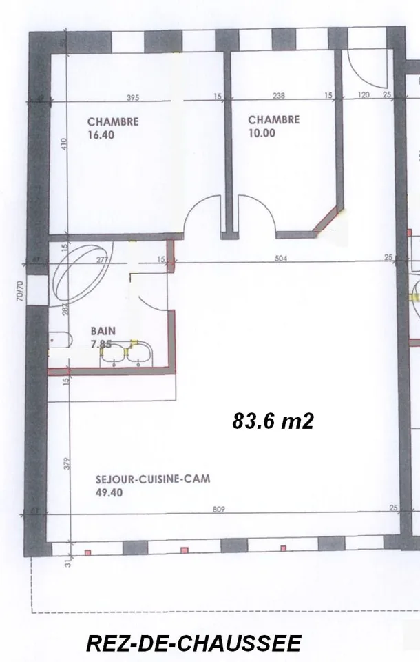 Joli appartement 3,5 pièces de 83 m2, au rez-de-chaussée