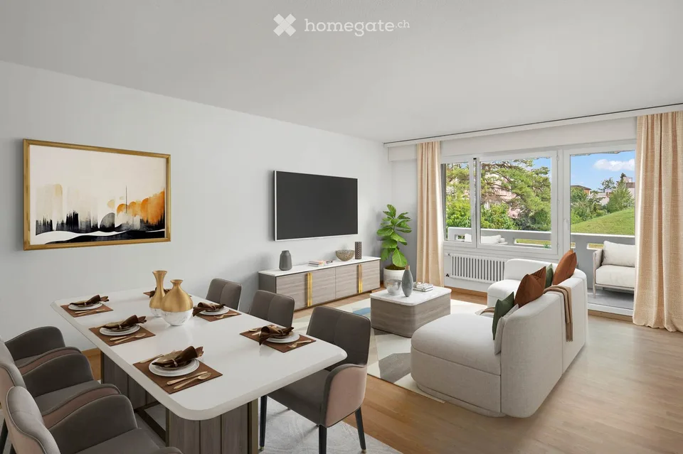 Charmant appartement 4 pièces avec balcon et belle vue sur la verdure à Mönchaltorf – photo 3 sur 16