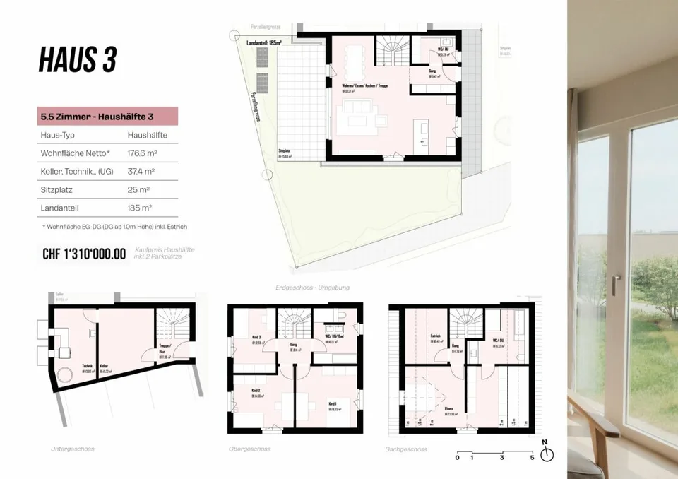 Haus 3 / 5.5 Zi. Neubau AM WALDRAIN – Foto 12 von 15
