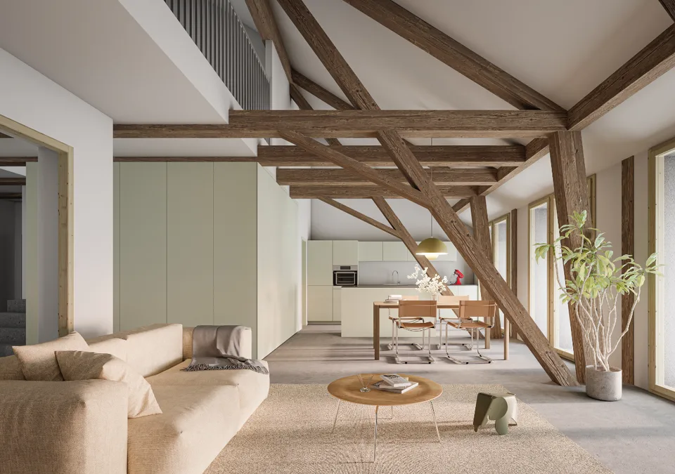Die Seele des Alten, der Komfort des Neuen: 4½-Zimmer-Duplex-Wohnung – Foto 5 von 6