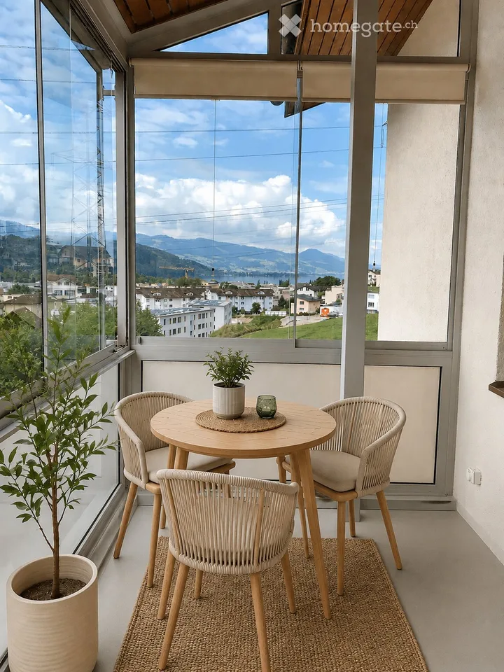 Charming 4.5 room apartment in a green area with a view