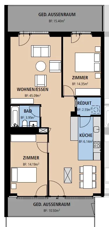 3.5 room apartment in Spreitenbach