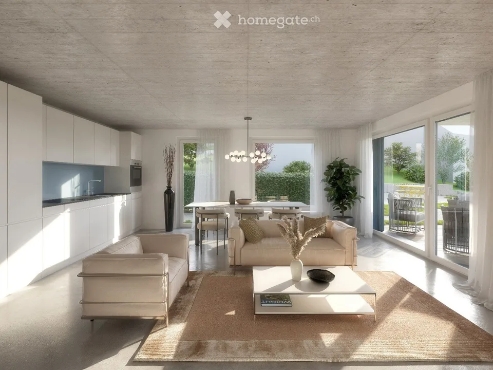 Appartements modernes 3,5 - 4,5 pièces dans 4 maisons multifamiliales en norme Minergie-P à vendre – photo 4 sur 9