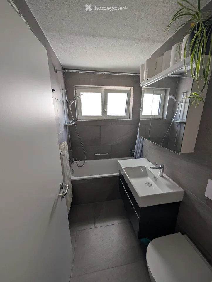 Modern living in Kloten: Well-kept ground floor apartment with garden seating area