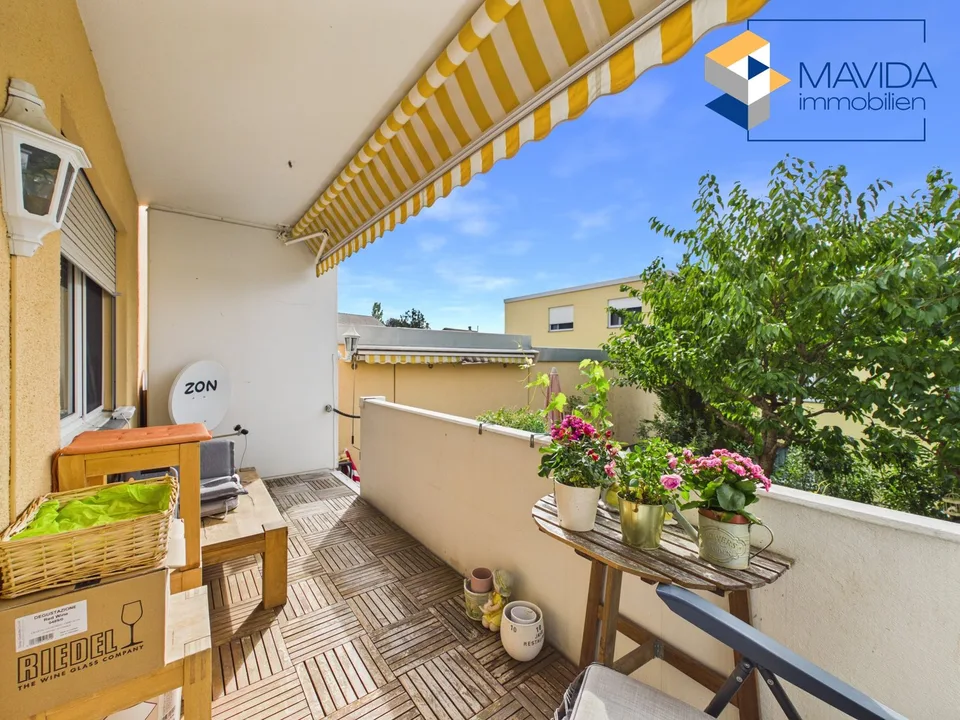 Ruhig und sonnig mit Balkon und Gartensitzplatz
