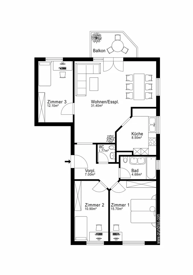 3.5-room apartment with potential in central location – photo 22 of 22