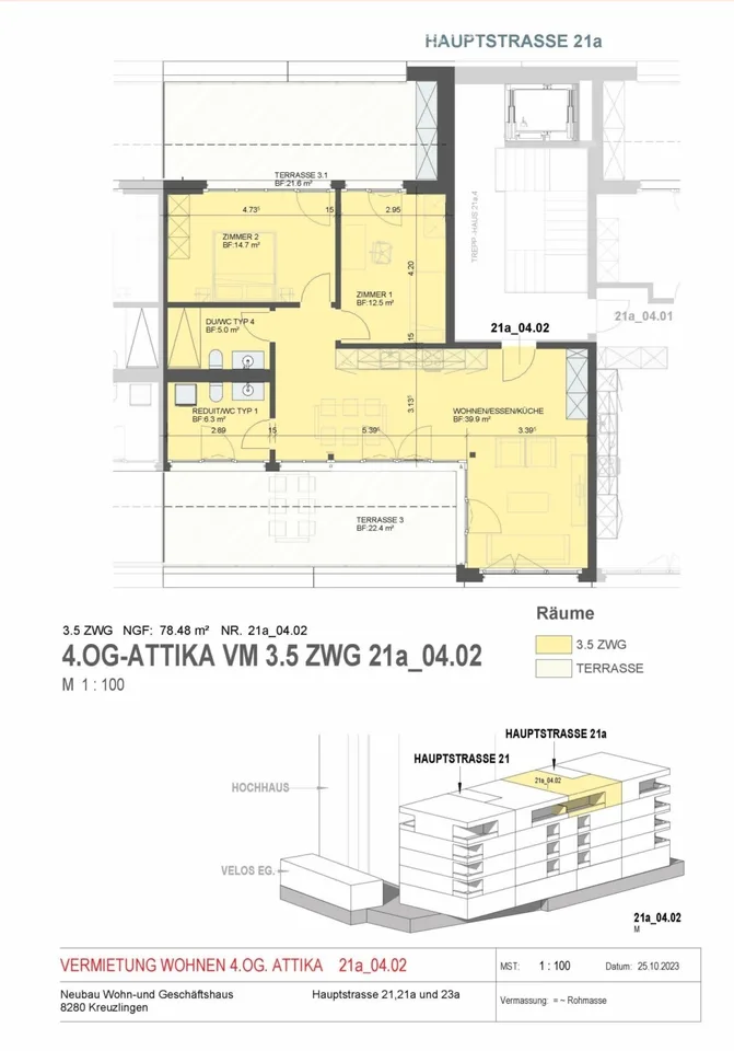 Moderne 3.5-Zimmer-Attikawohnung im Neubau – Kreuzlingen