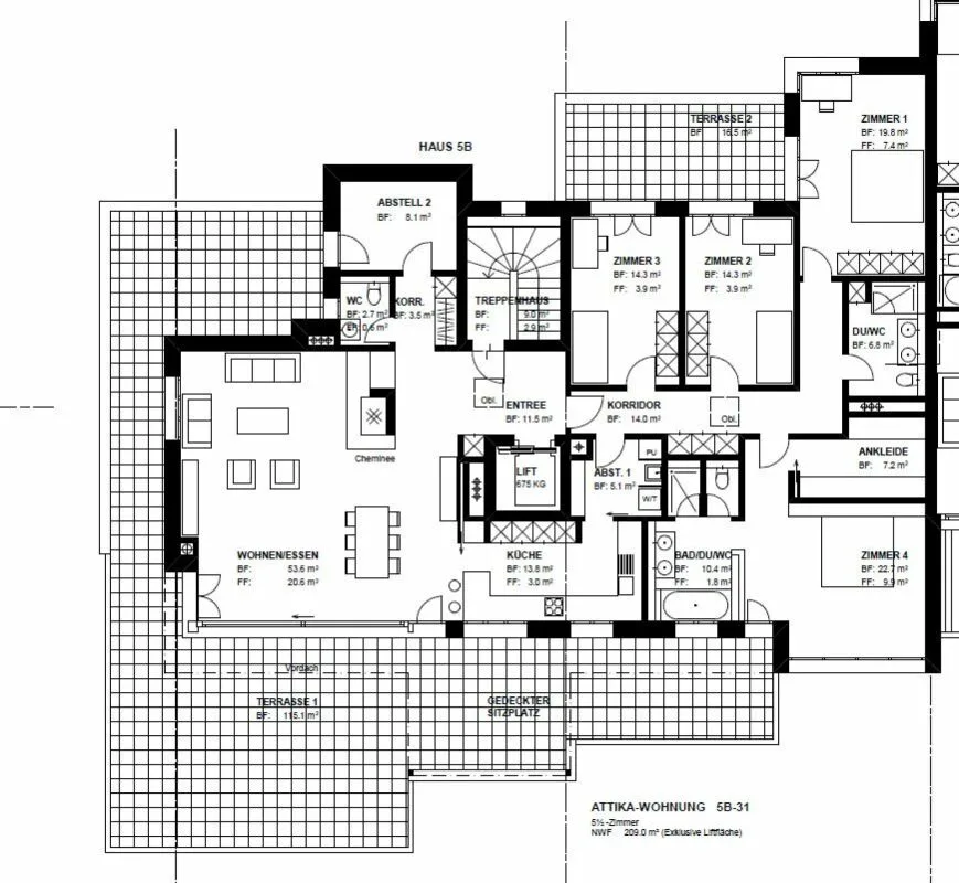 Beautiful 5 1/2-room attic apartment with fireplace is looking for YOU!