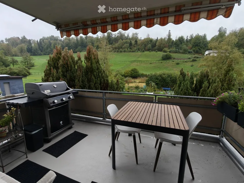 Appartamento luminoso 4.5 locali con balcone e bella vista a Wald ZH