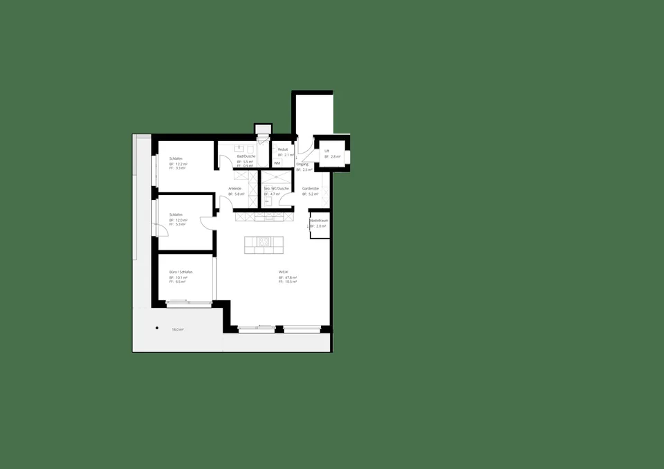 Neue und exklusive 4.5-Zimmer-Gartenwohnung – photo 12 of 12