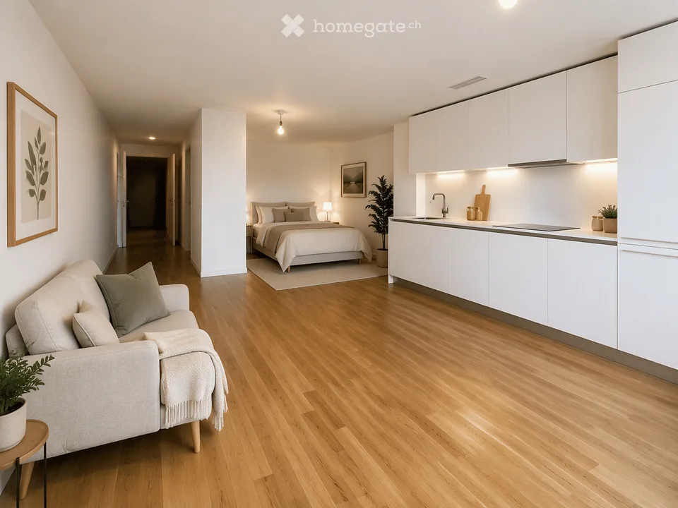 Appartamento moderno di 1,5 locali con balcone a Hunzenschwil
