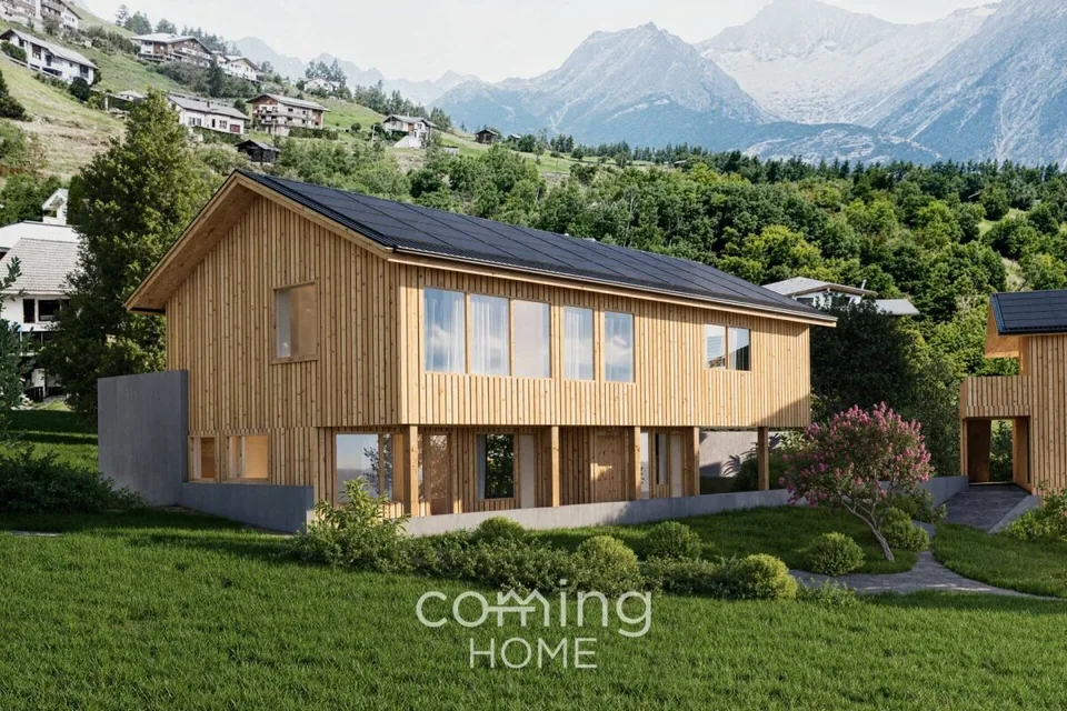 Camino, vista sulla montagna e libertà di progettazione - compatta casa nuova a Bürchen soleggiato – foto 11 di 12