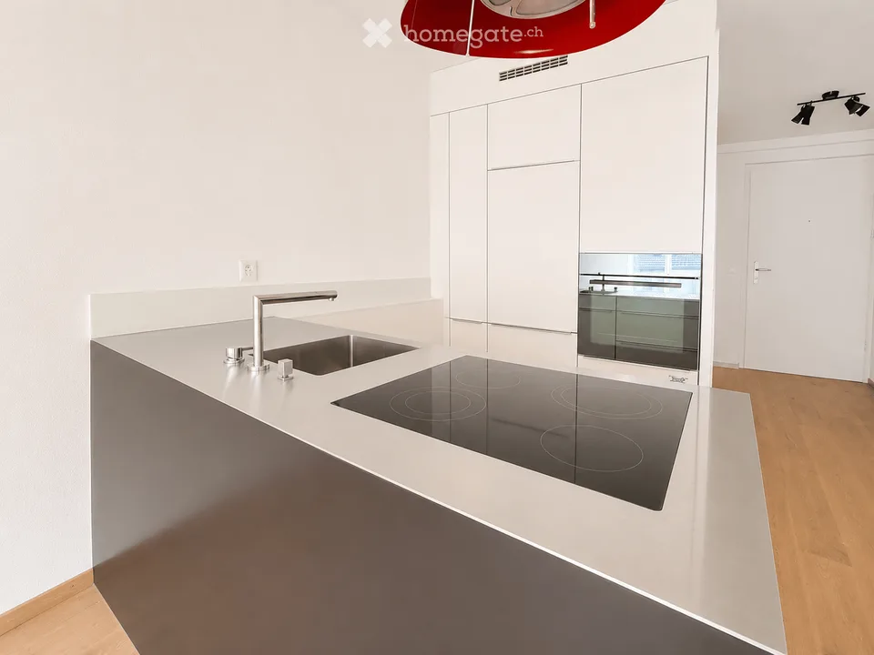 Helle, stilvoll renovierte 2½-Zimmer-Wohnung mit Loggia in Stallikon