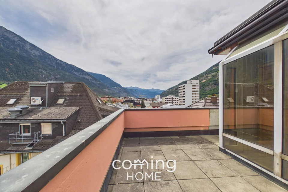 Spacieux appartement en attique avec terrasse panoramique - Brigue – photo 17 sur 20