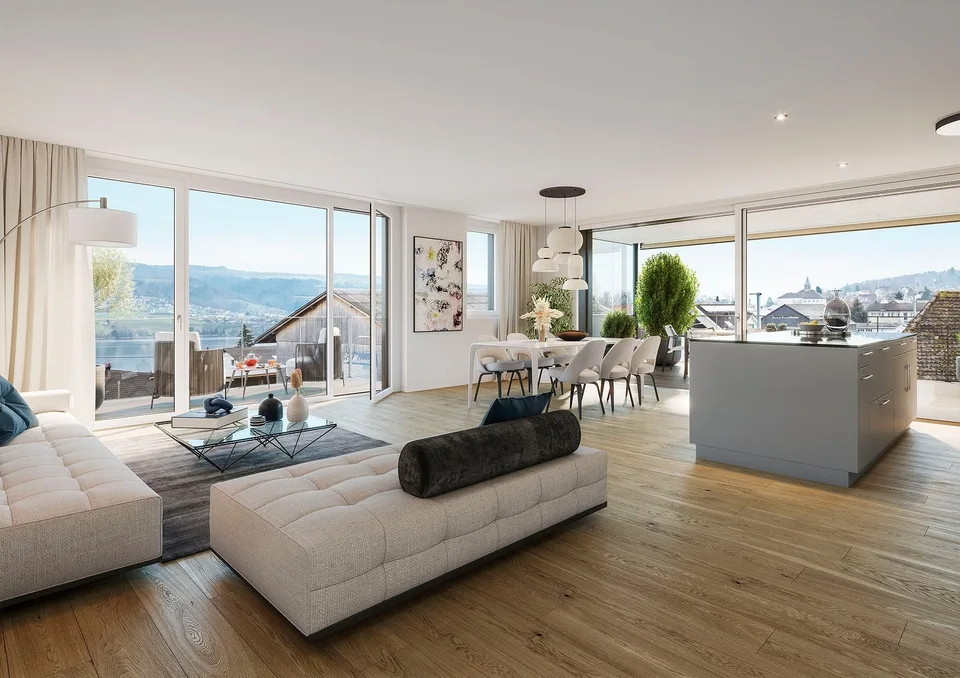 Moderne 3.5-Zimmer-Neubauwohnung an zentraler Lage in Beinwil am See – Foto 4 von 6