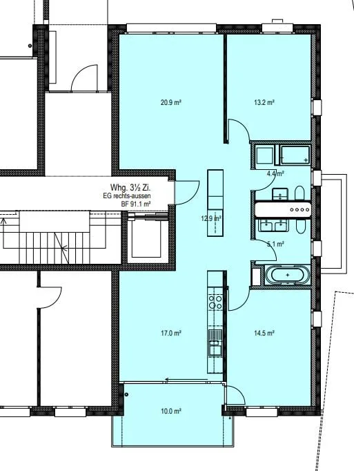 Habitat lumineux et moderne dans ce bel appartement 3.5 pièces