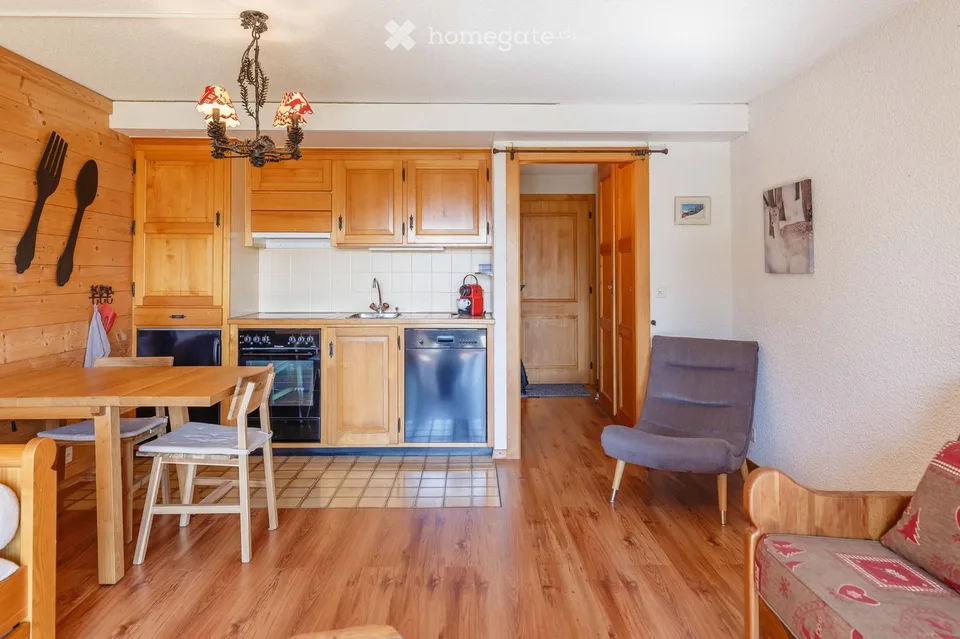 Appartement dune pièce meublé avec jardin Chesières/Villars