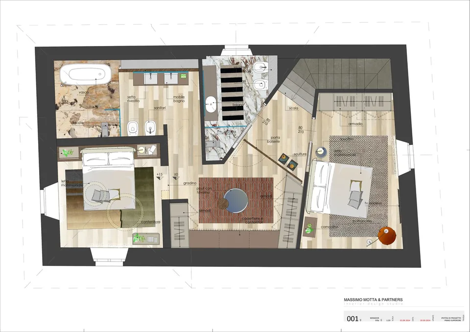 Attico in villa Storica ristrutturata con piscina esterna ed interna – foto 12 di 20