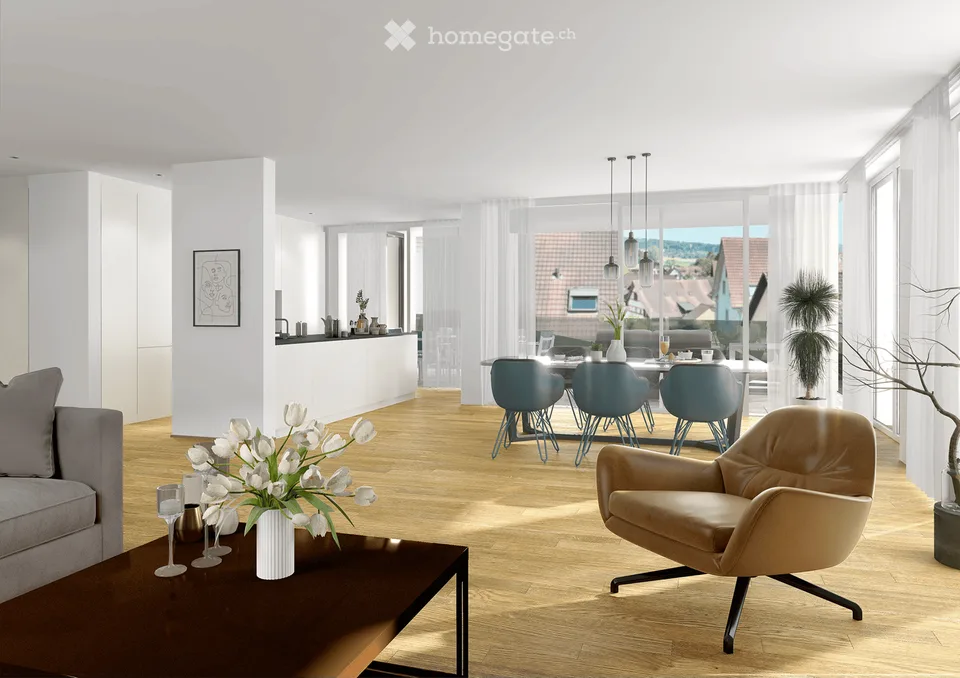 Erstbezug – Grosszügige 4.5-Zimmer-Attikawohnung mit Weitblick in Rafz