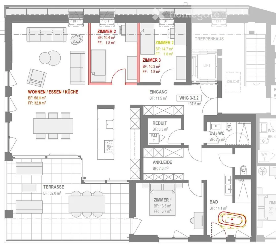 Erstbezug – Grosszügige 4.5-Zimmer-Attikawohnung mit Weitblick in Rafz