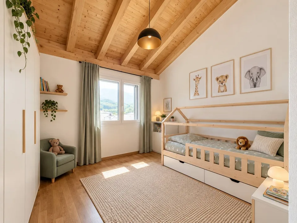 Dachwohnung mit 4,5 Zimmern und Bergblick – Foto 10 von 11
