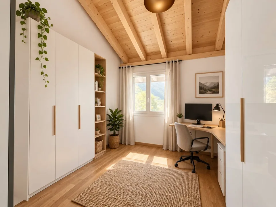 Dachwohnung mit 4,5 Zimmern und Bergblick – Foto 9 von 11