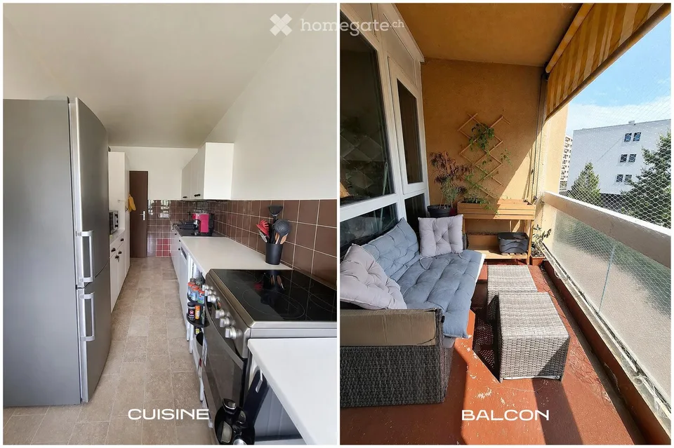 Four-room apartment with balcony in Meyrin