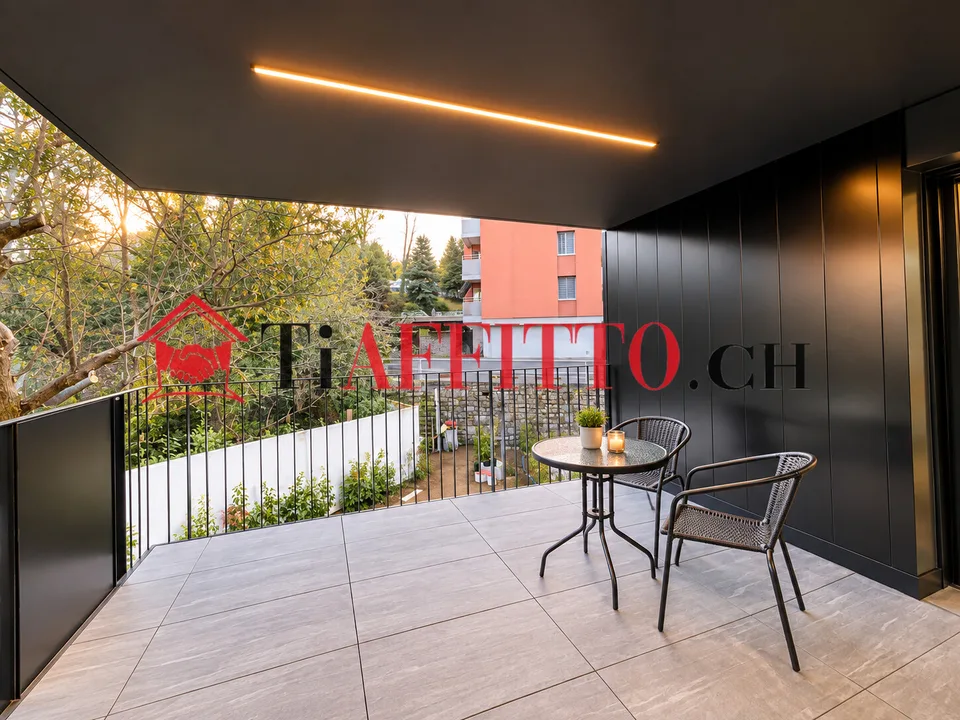 NOUVEAU 2,5 PIÈCES AVEC GRANDE TERRASSE À LUGANO SORENGO