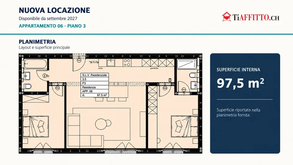 LOCARNO – NOUVEAU 3.5 PIÈCES À PARTIR DE SEPTEMBRE 2027