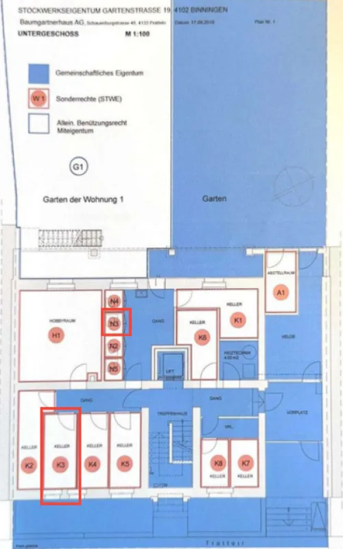 Appartamento di 3,5 locali ben mantenuto a Binningen con ascensore, balcone di 12 m² e torre di lavanderia privata – foto 16 di 18
