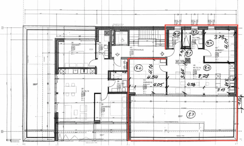 Appartement attique exclusif et moderne de 3,5 pièces avec grande terrasse & tour de buanderie