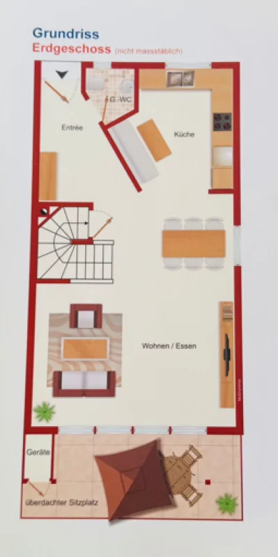 Maison de coin de 4,5 pièces avec jardin, garage, place de parking et four à pizza à Giebenach – photo 24 sur 26