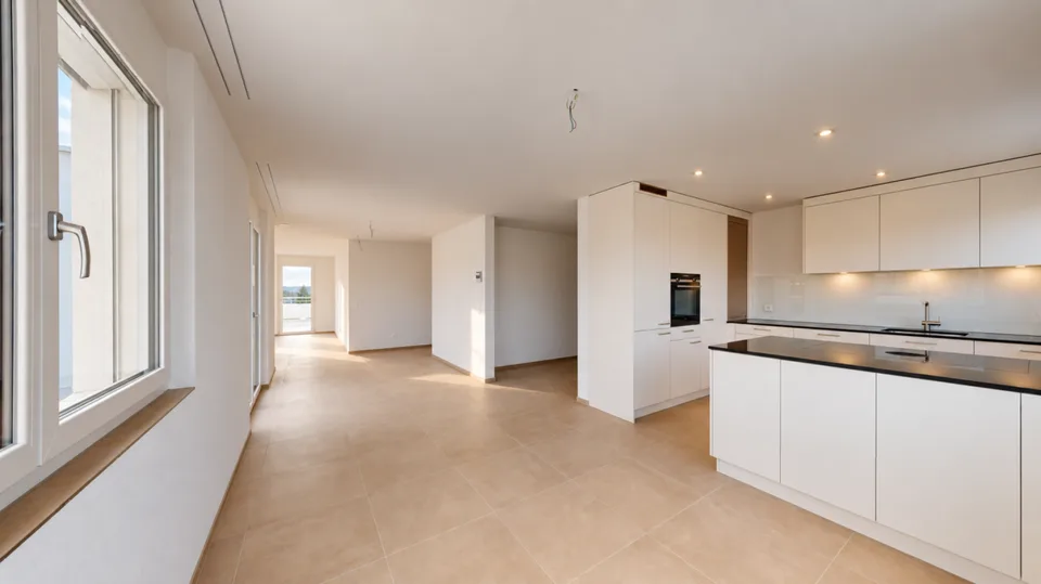 Exclusive 3.5-room penthouse apartment in first occupancy with 98 m² sun terrace