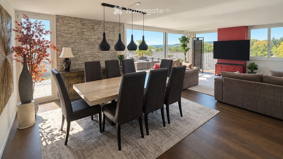 201 m² Attika-Maisonette mit Alpenblick, drei Terrassen und Whirlpool