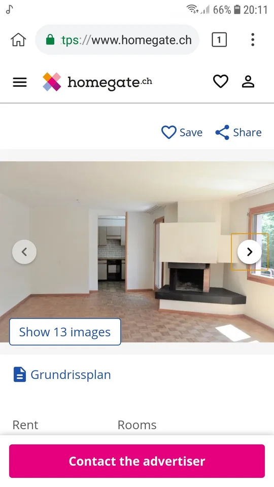 Appartement lumineux 3.5 pièces avec balcon et garage à Forch
