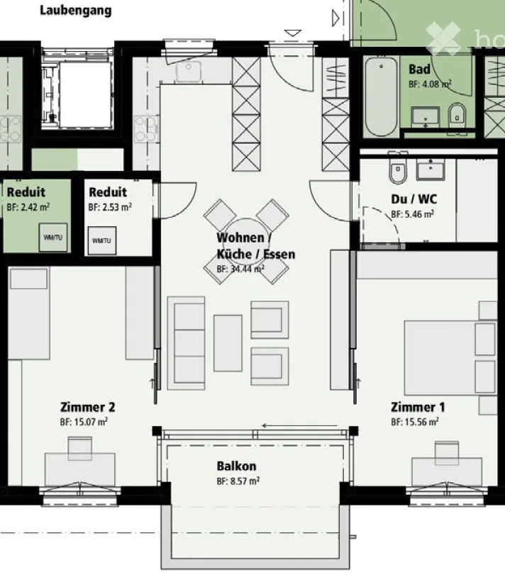 Moderne 3.5-Zimmerwohnung mit Balkon und Top-Anbindung in Elsau