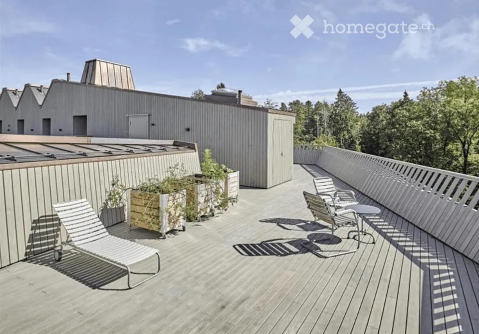 Modern 2.5-room apartment with pool, gym & rooftop terrace