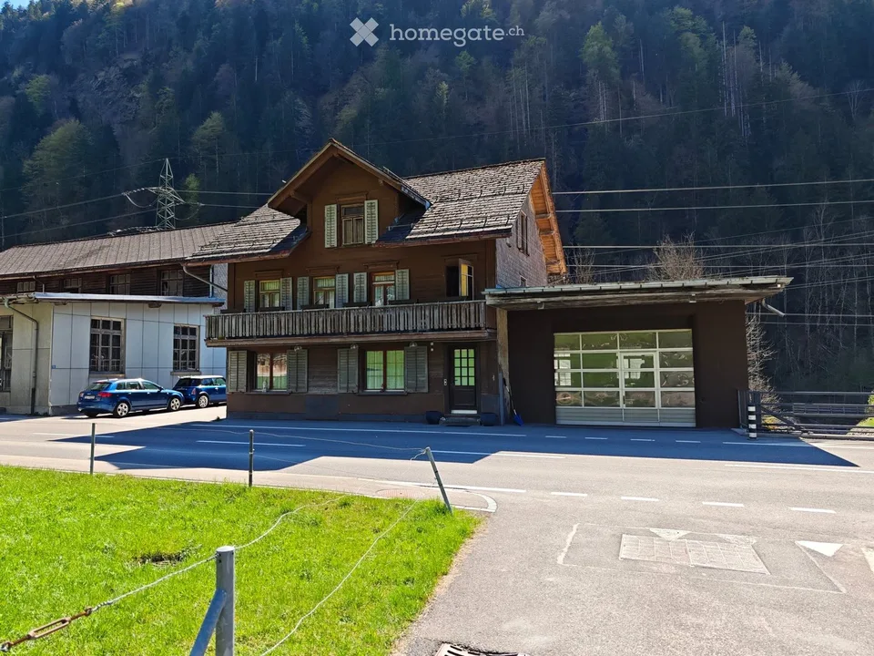 Spacious house with large garage and garden