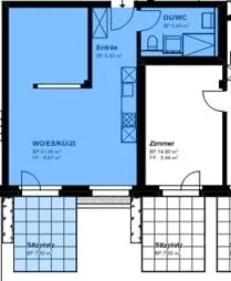 Studio moderne 1.5 pièces à Dottikon – Nouveau bâtiment à partir d'octobre 2026