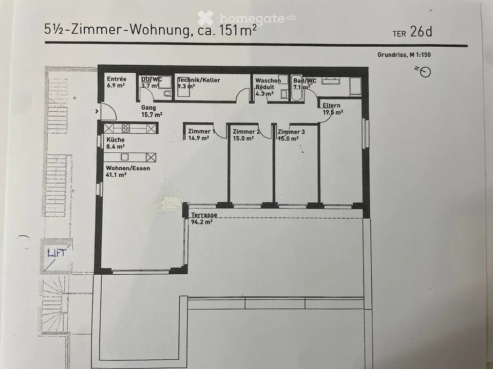 Grosszügige 5.5-Zimmer-Terrassenwohnung in Birmenstorf