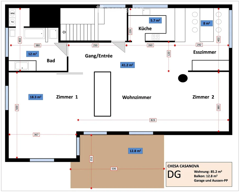 Exklusive Loft über den Dächern von St. Moritz