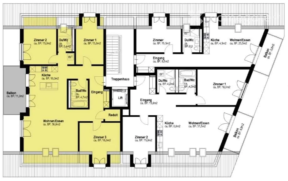 Appartement spacieux 4.5 pièces sous les toits avec balcon à Oberweningen