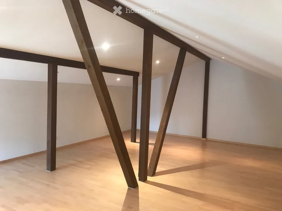 Attic apartment with private garden, new roof insulation in 2025