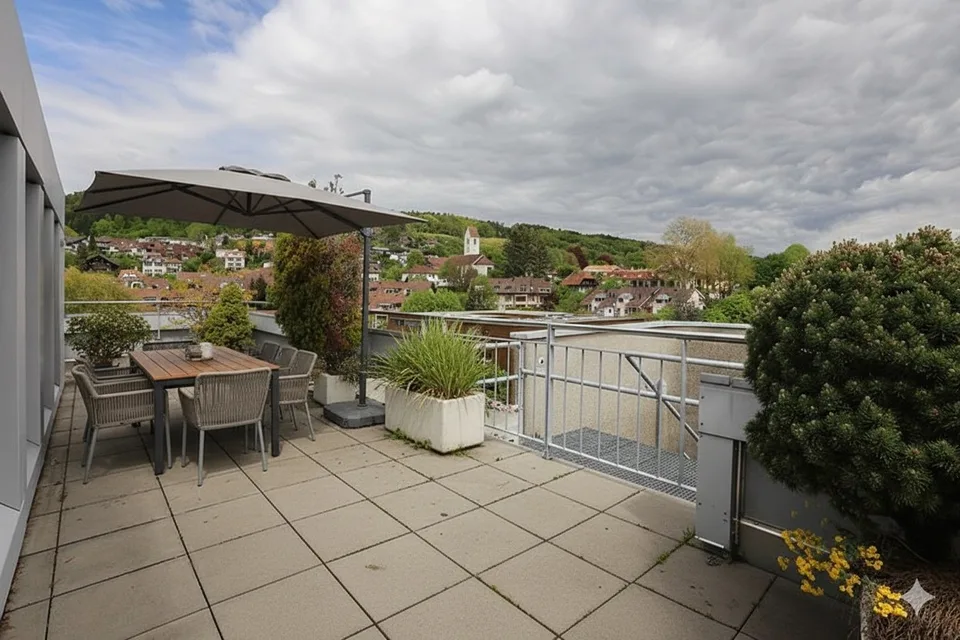 Modernes Büro mit privater Terrasse und herrlicher Aussicht – Foto 6 von 6