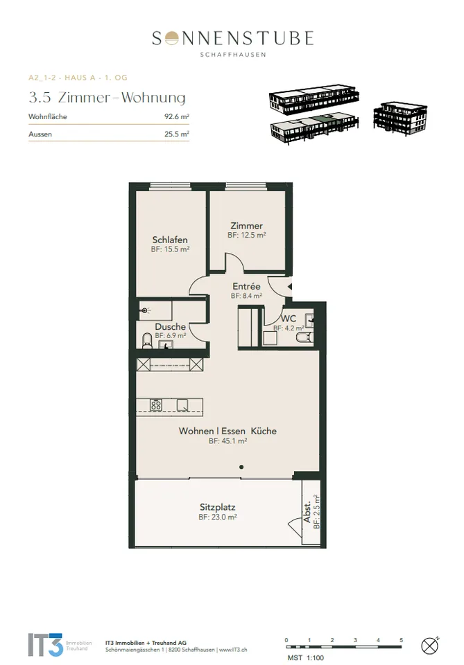 Appartement moderne 3.5 pièces - Projet de construction neuve "Sonnenstube" à Schaffhausen – photo 8 sur 8