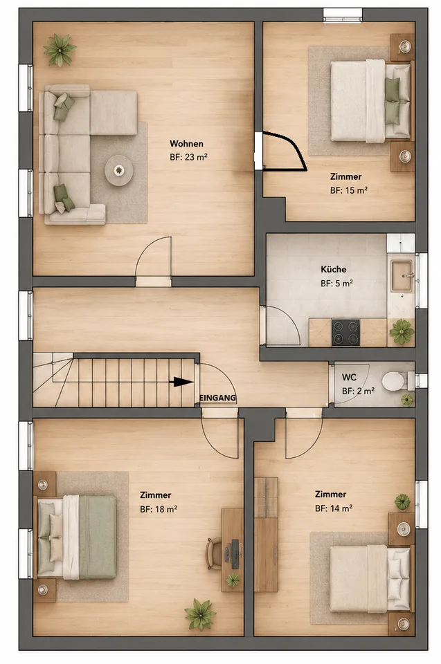 Appartement 5.5 pièces à louer