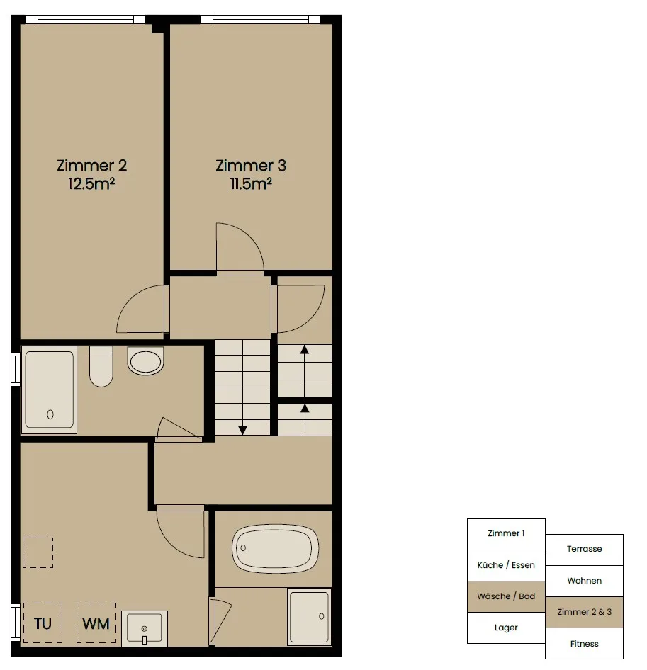 Charmantes 5.5-Zimmer-Doppeleinfamilienhaus an ruhiger Lage in Horgen – Foto 21 von 23