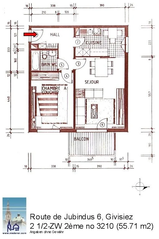 2,5 locali in un quartiere molto familiare e vicino a tutte le comodità